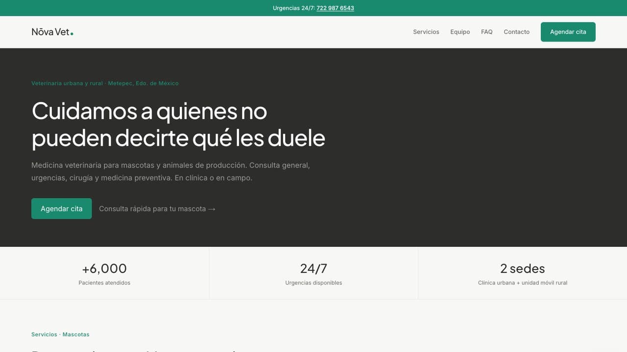 Micrositio: Nōva Vet
